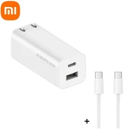 new xiaomi 65w gan charger 1a1c dual ports type c usb a foldable quick charger for laptop notebook macbook samsung huawei apple