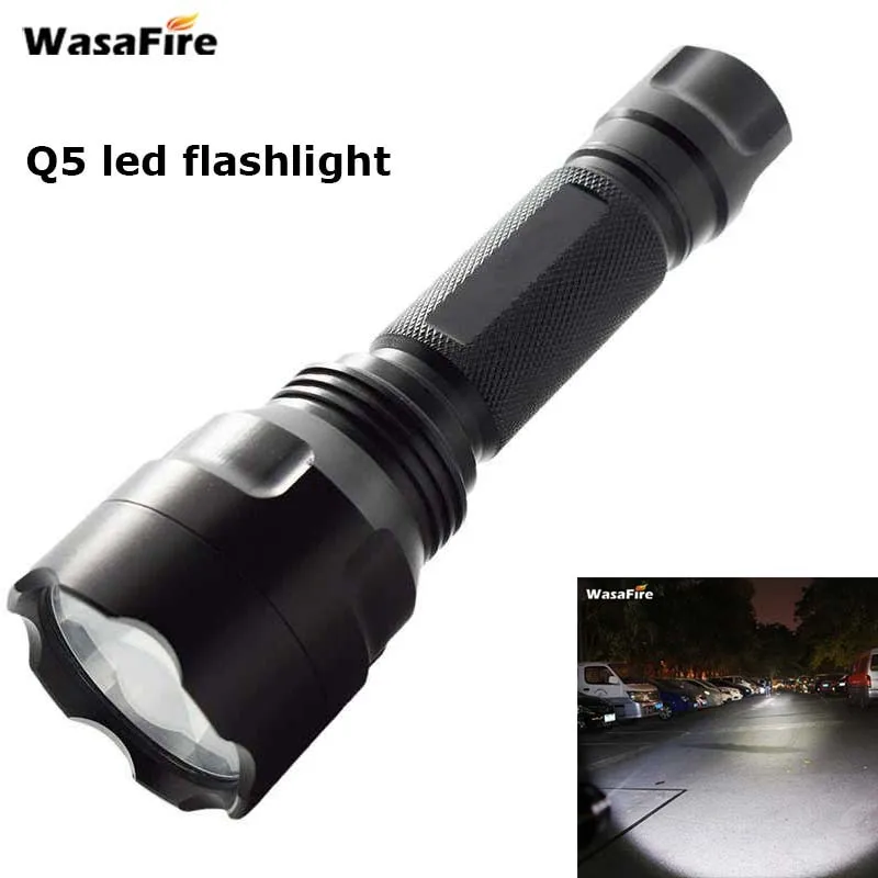 Ультра яркий светодиодный фонарик Wasafire Q5 C8 портативный водонепроницаемый