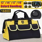 Многофункциональная сумка для инструментов 1680D, сумка электрика из ткани Оксфорд, многофункциональная водонепроницаемая сумка для хранения с защитой от падения 12141719 дюймов