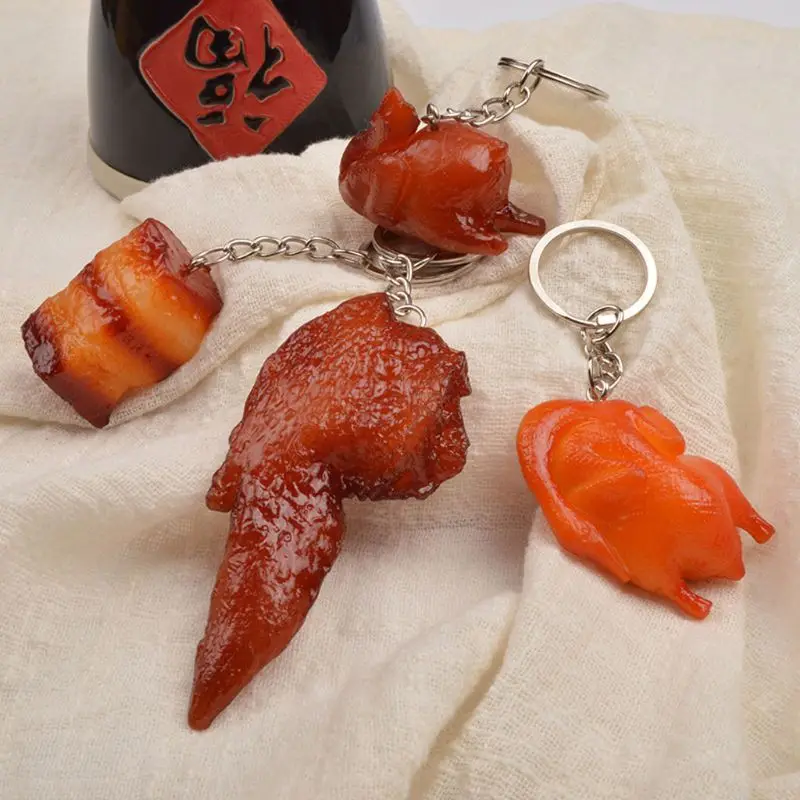 8 шт горшок-тушеная куриные крылышка средства ухода за кожей стоп мясо ПВХ брелок