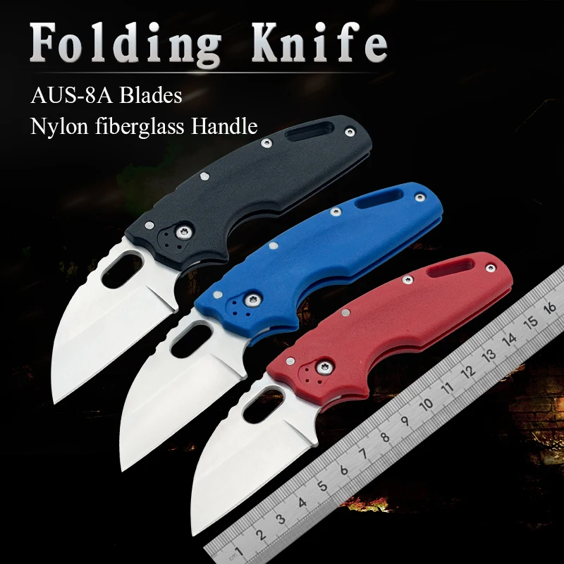 

Карманный складной мини-нож Cold Steel 20LT, ручка из нейлона и стекла для ежедневного использования, охотничий спасательный многофункциональный ...
