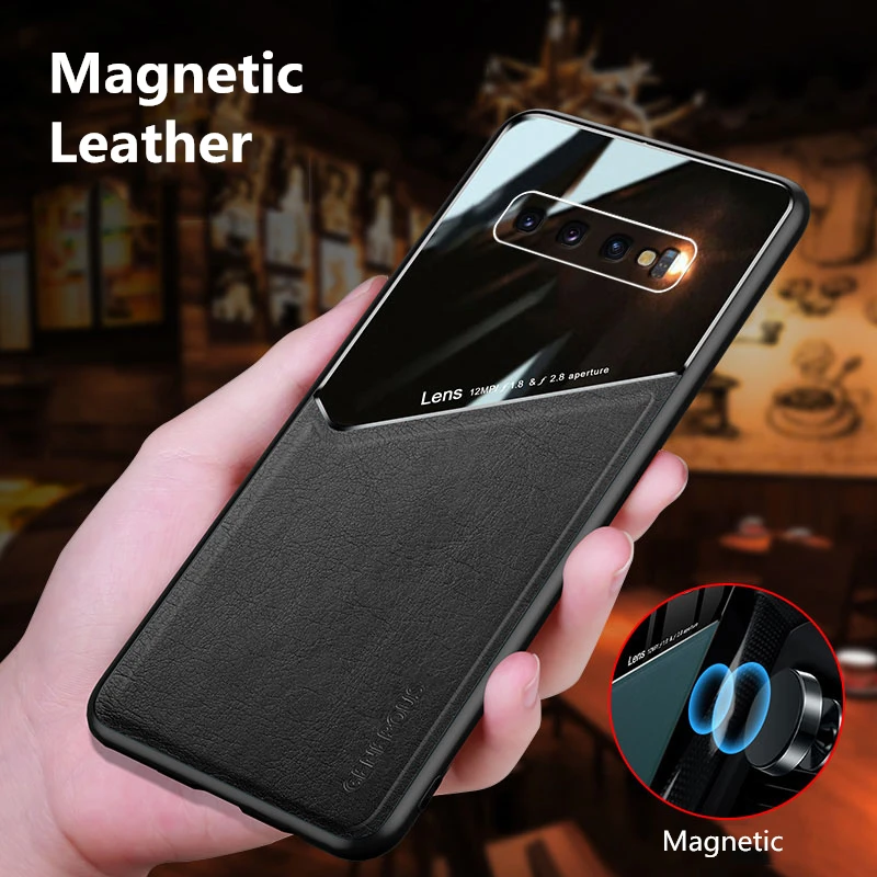 Магнитный кожаный силиконовый чехол для Samsung S21 S21U S20 S10 Plus A81 A71 A51 A41 A70 A10S A20S Note 20 20U