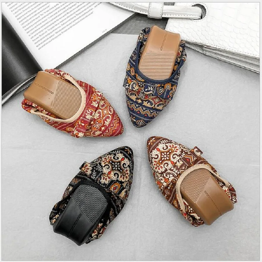 Новинка 2019 года женская обувь на плоской подошве Повседневная Тканевая без