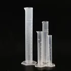 Мерный стакан, пластиковый цилиндр для приготовления пищи, белый инструмент для химических лабораторных инструментов, 1 шт., 10 мл25 мл50 мл100 мл