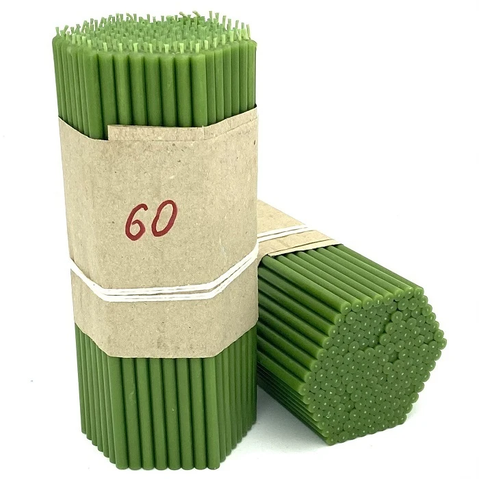 Candles church wax green No. 60 150 PCs | Reed Diffuser Sets
