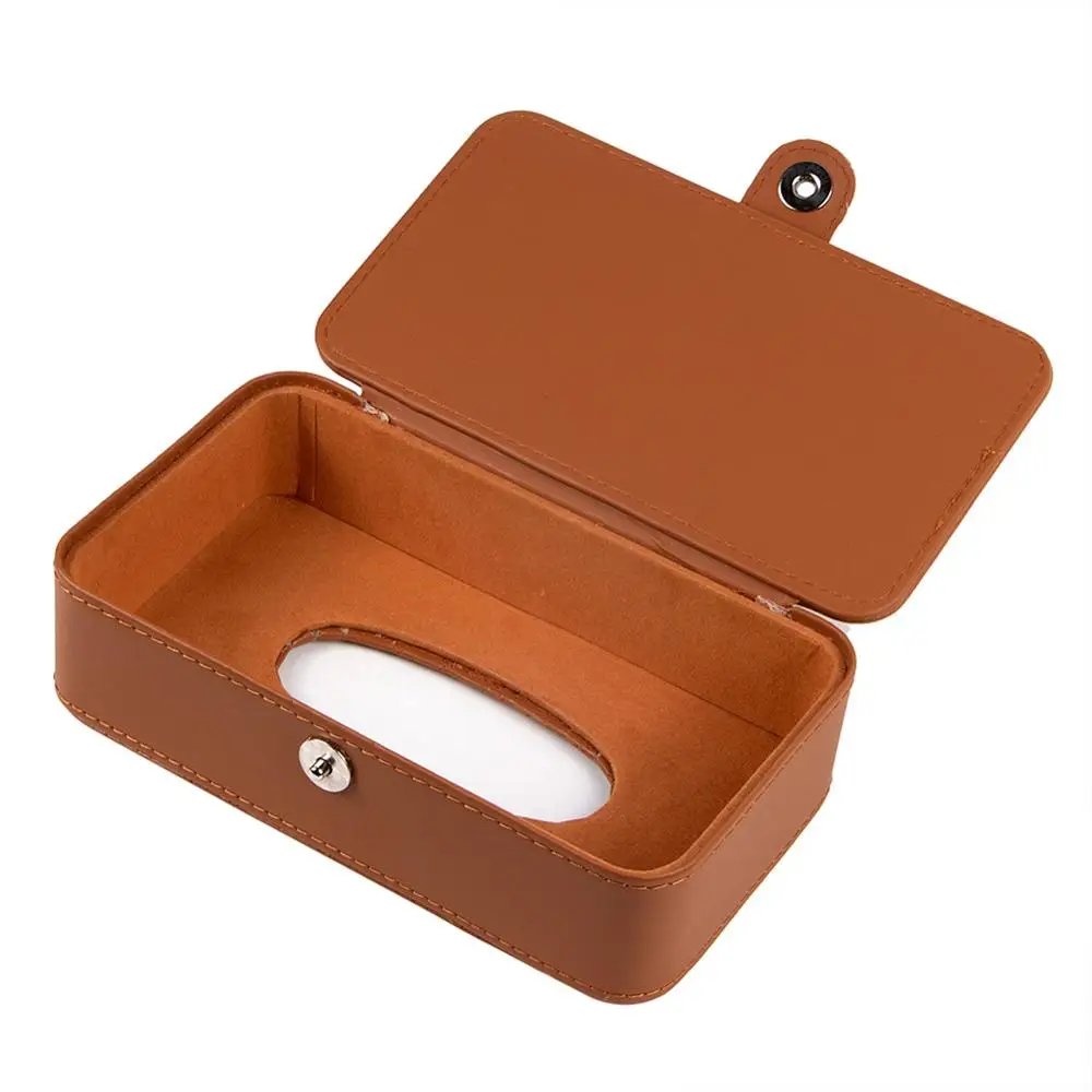

PU Car Tissue Box With Sun Visor Clip Napkin Holder
