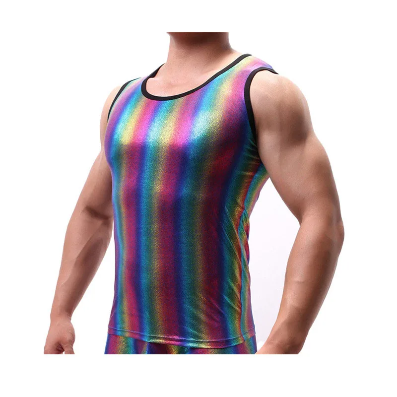 Men Undershirts Muscle Sleeveless Shirt Tank Top Bodybuilding Sleeveless Clothing Sportwear Fitness Workout Elastic Undershirt