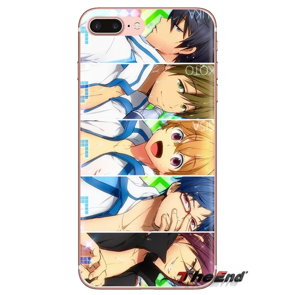 Плавательный клуб Iwatobi rei ryugazaki чехлы из ТПУ для iPhone XS Max XR X 4 4S 5 5S 5C SE 6 6S 7 8 плюс samsung