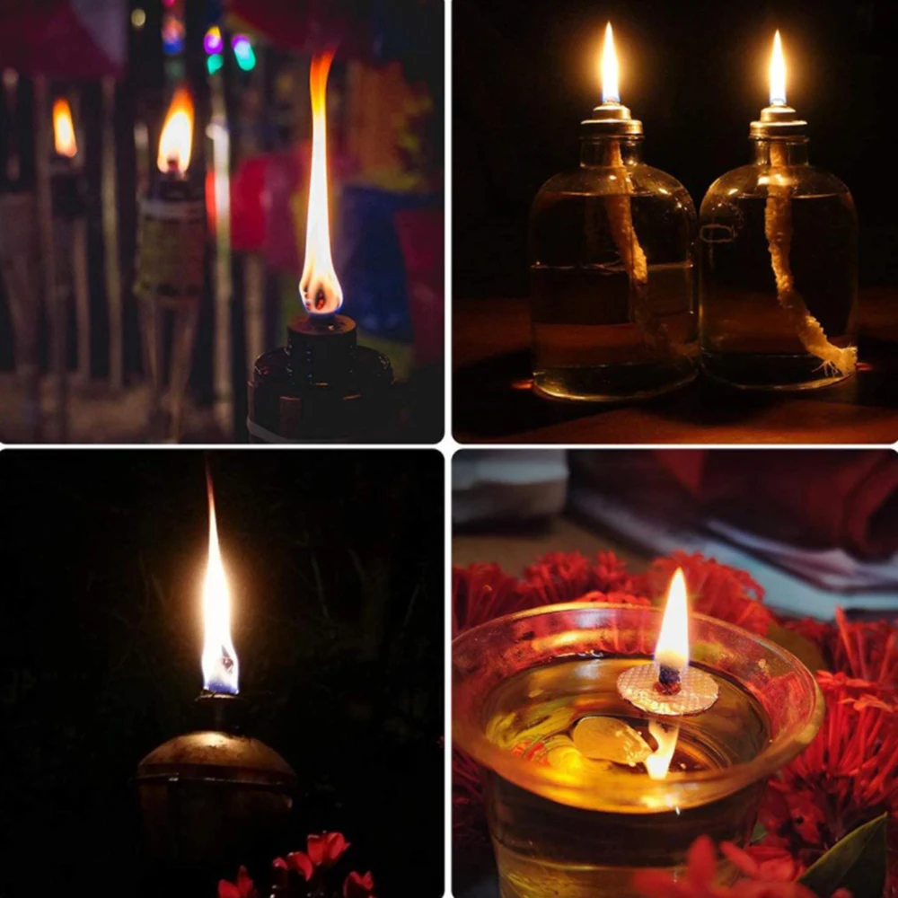 12 шт. керосиновые фитили с длительным сроком службы фонарик подсвечник для вина