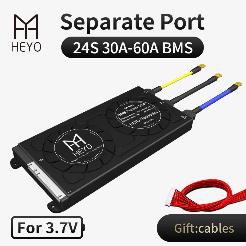 

24S bms 80A separate port 84V 30A 50A 200A 250A Lithium Li ion Battery Charger Protection PCB BMS Board with Balance