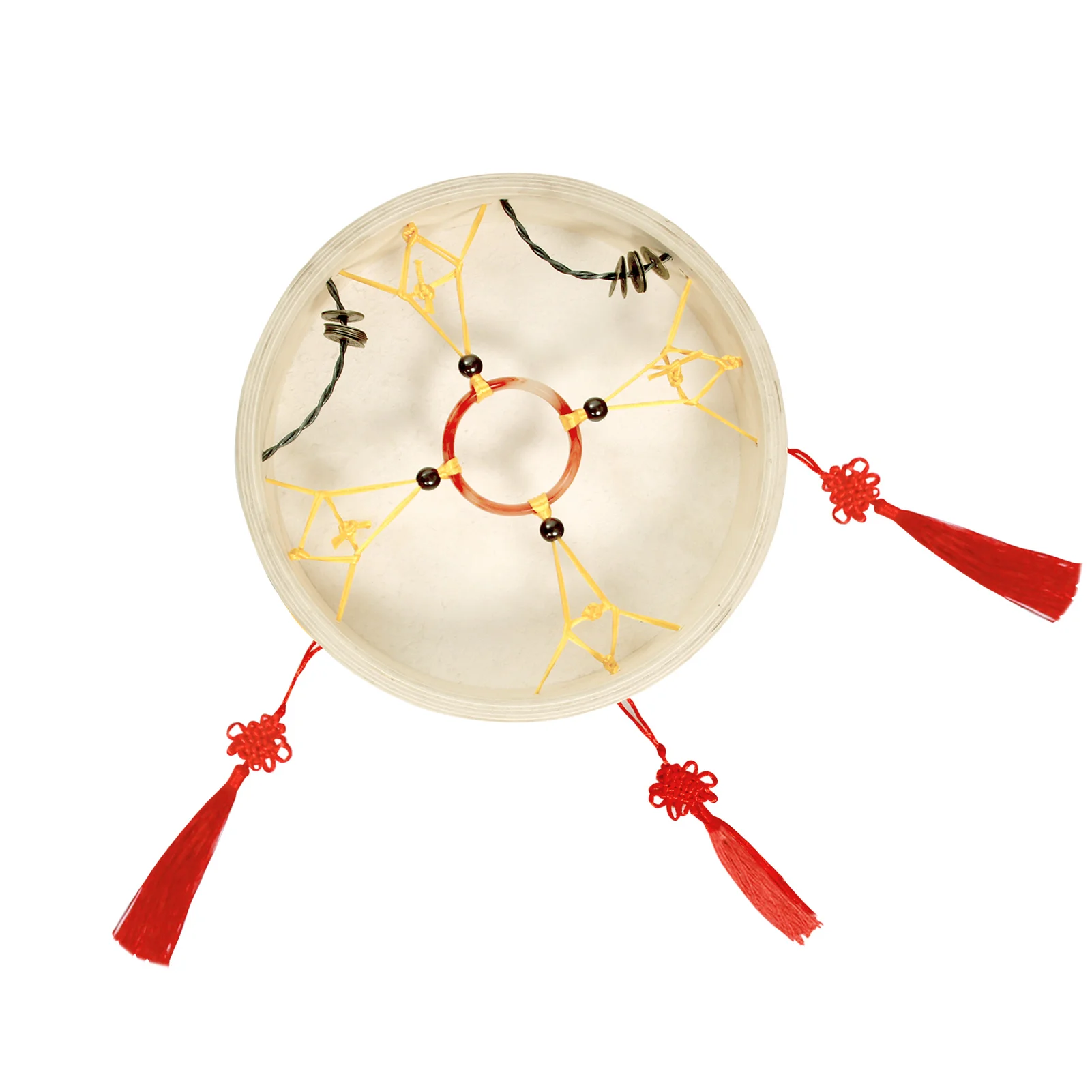 

Shaman Drum Frame Hand Drum wood cow leather & old goat skin Traditional Chinese Percussion Instrument with Drum Bag Drum Whip