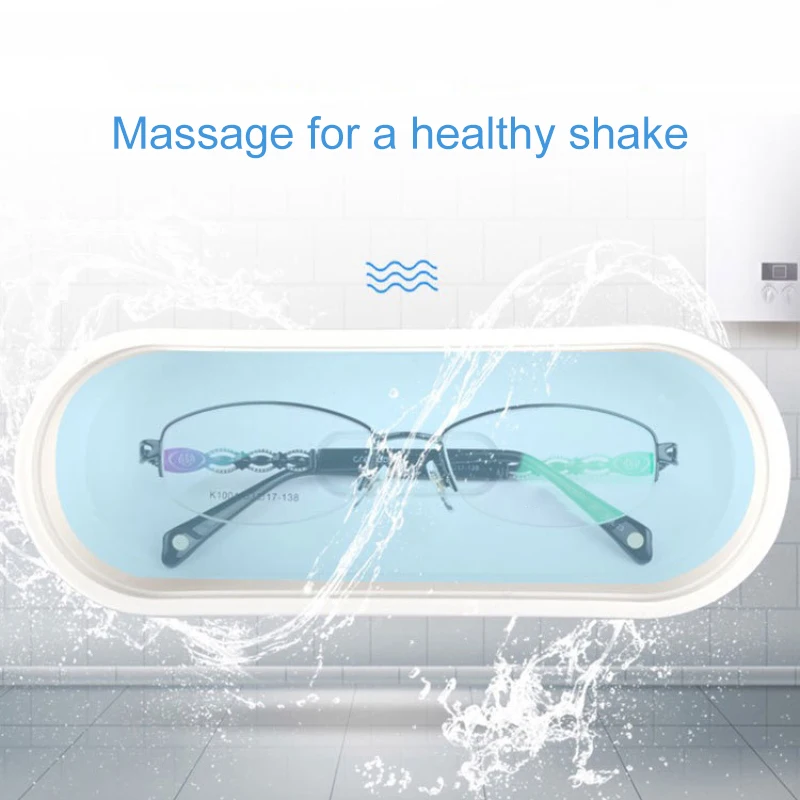 

Portable Ultrasonic Cleaner Mini Automatic Ultrasonic Bathroom Ultrasonic Jewelry Cleaner For Glasses Strong Cleaning Machine