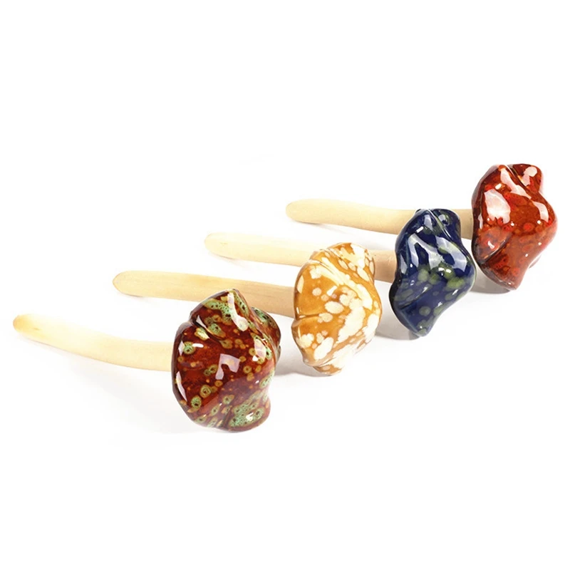 

4PCS Ceramic Garden Mushrooms Lawn Ornament Decor Pottery Ornament for Fairy Garden Decorations,Patio,Flowerpots Outdoor Statue