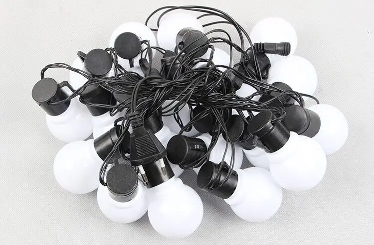 Гирлянда G50 с круглыми прозрачными лампочками 6 м/11 м лампы молочного цвета