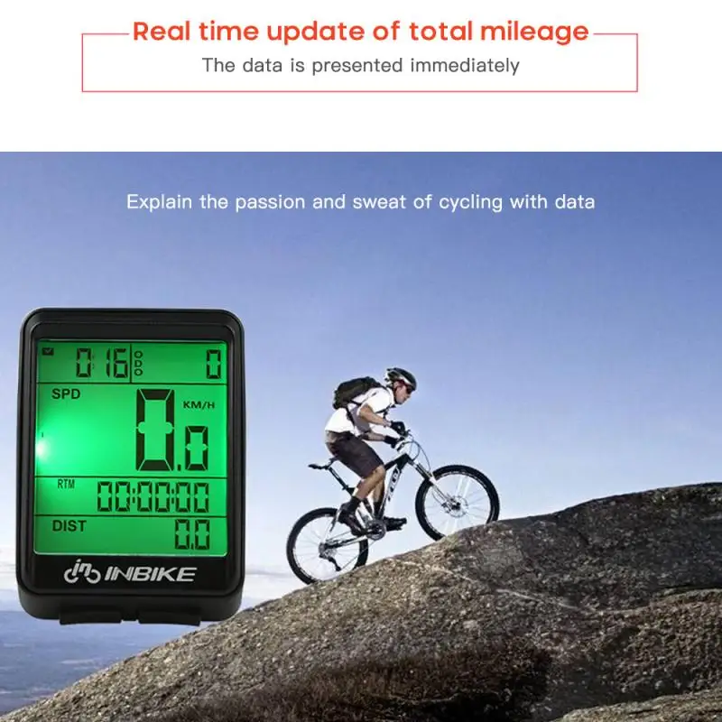 

INBIKE Bike Computer IC321 Wireless Code Meter IPX5 Waterproof Night Backlight Effect For Bicycle Riding Odometer Speed Detector