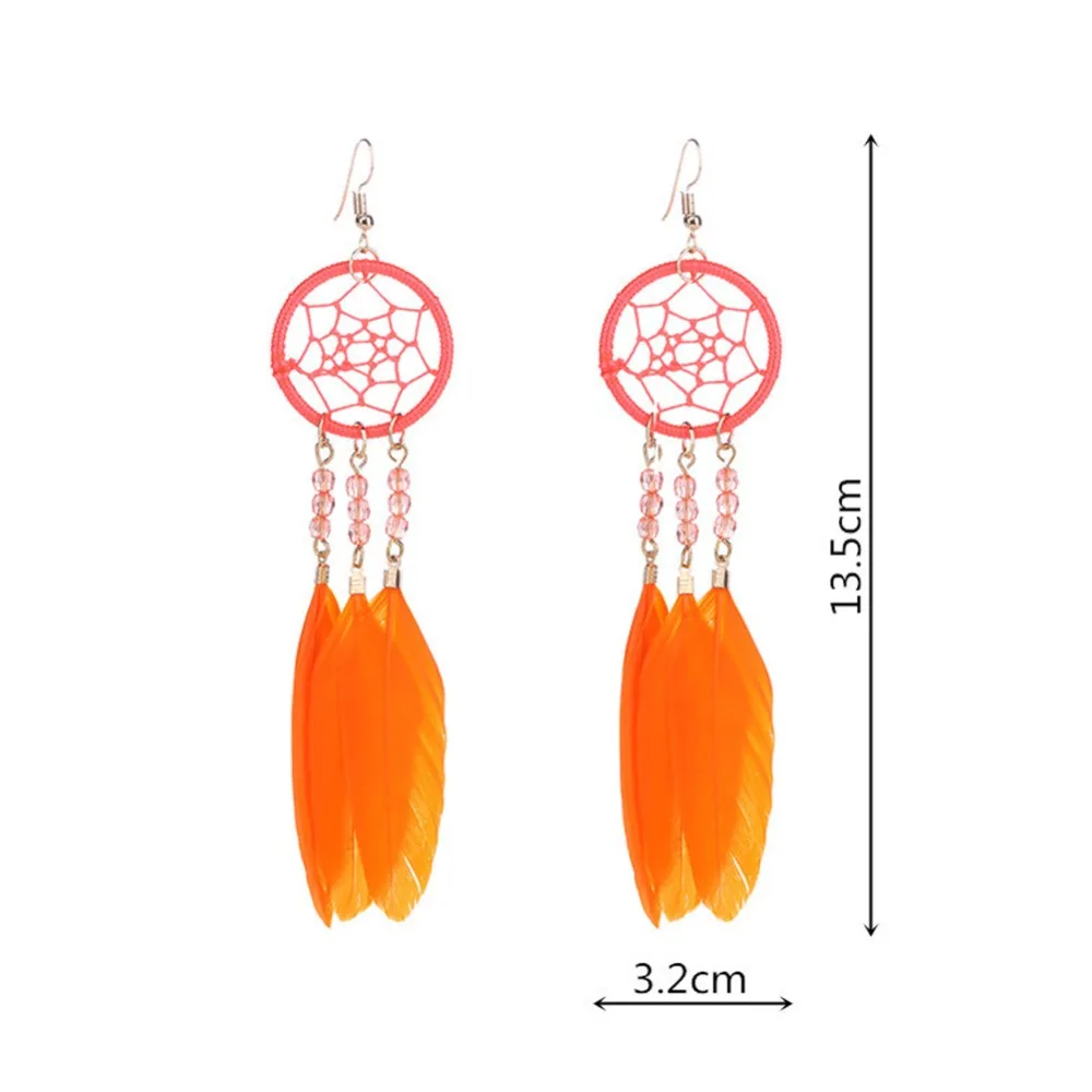 Новый Ловец снов с перфорацией в винтажном стиле форме листа перо длинные