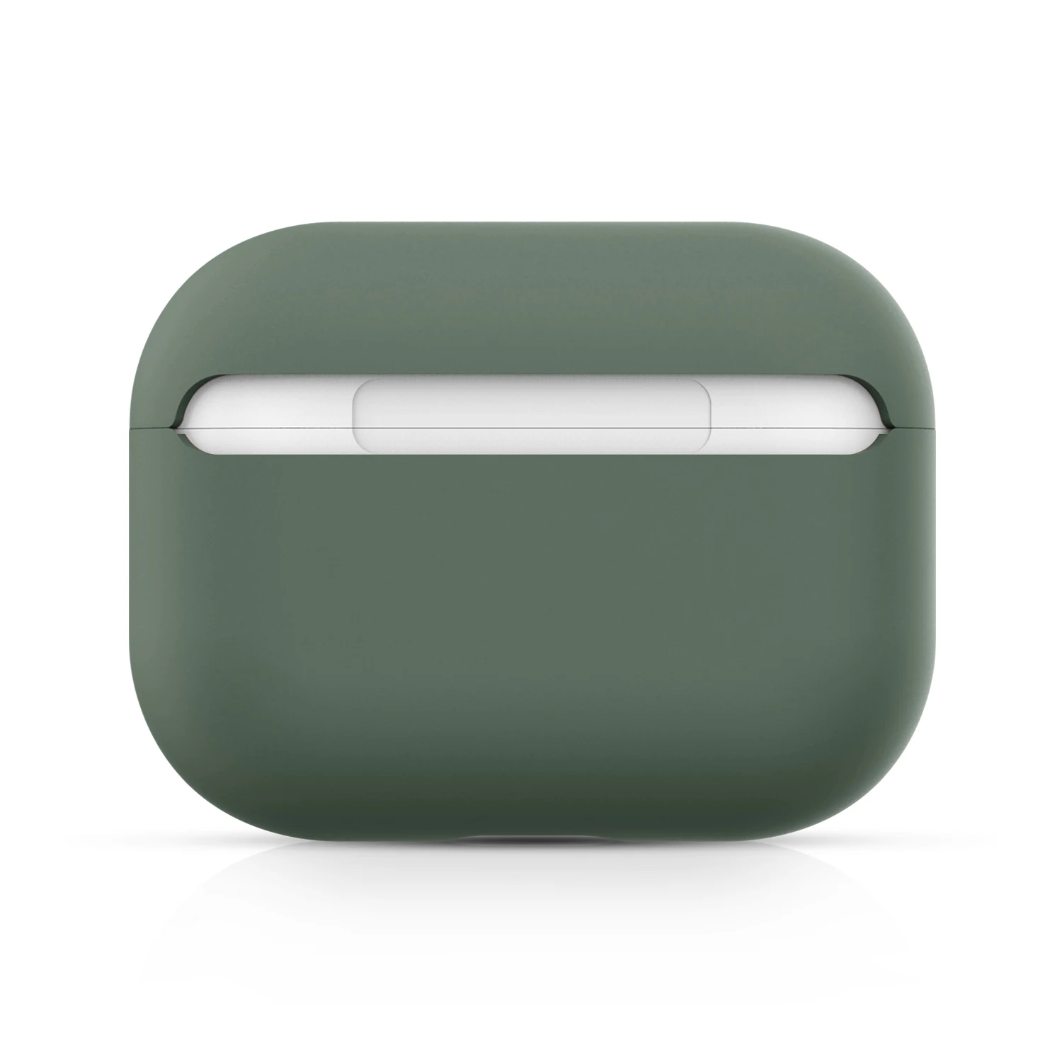 Чехол для AirPods Pro, мягкий жидкий силиконовый защитный чехол, видимый передний светодиодный чехол для AirPods Pro, чехол 3, модный зеленый