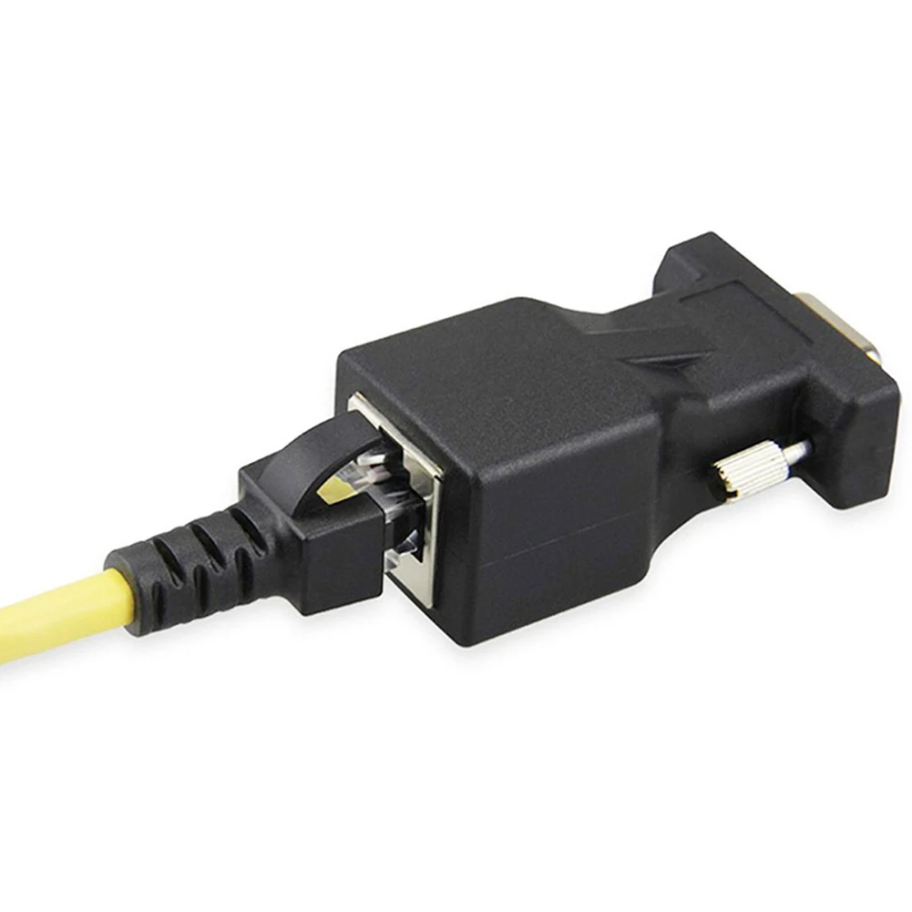 9-контактный последовательный порт RS232 DB9 с гнездом на гнездо RJ45 Ethernet-адаптер