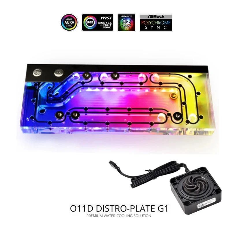 LIAN LI O11D Distro Plate For O11D & O11D XL Case ARGB Water Cooling Solution With DDC 3.1 PWM Pump,Dual GPUs,PC Radiator Cooler
