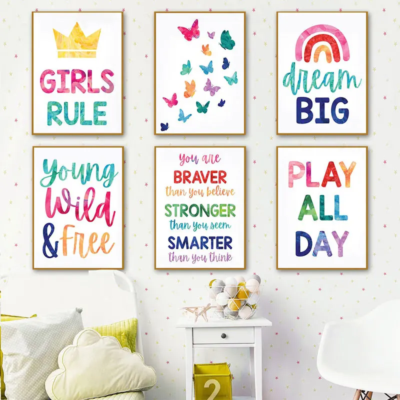 

Baby Girl Bedroom Decoration Bedroom Child Nursery Wall Art Baby Room Decoration Painting for Kid Room Poster Nursery Decor