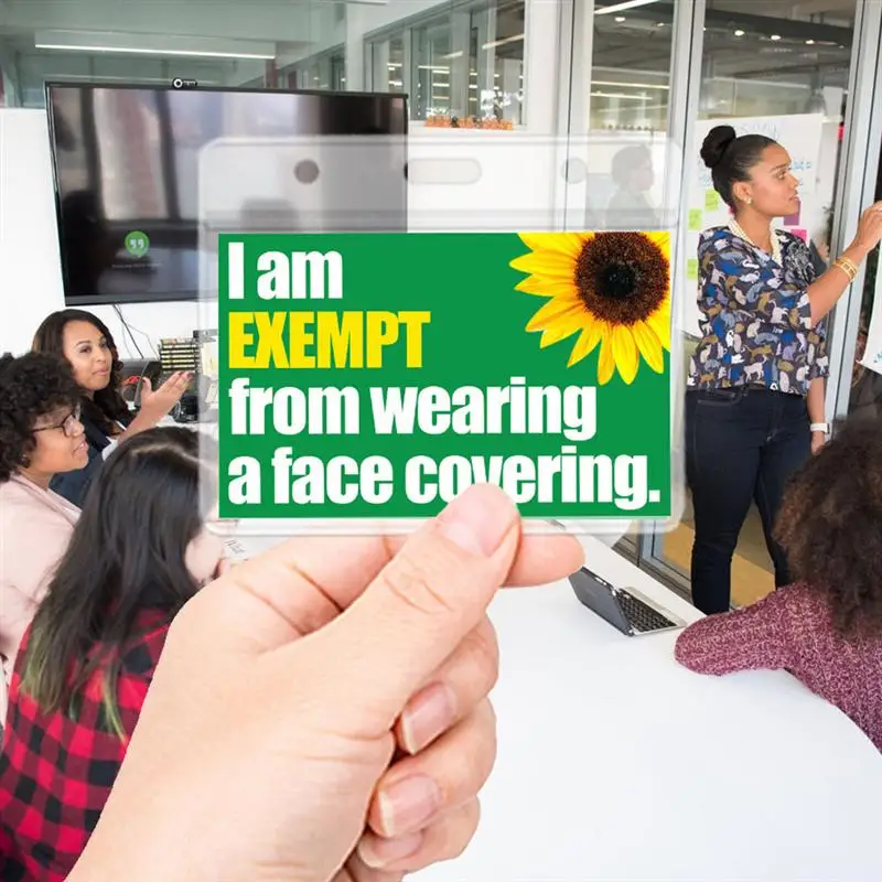 

4pcs Cards Holders Work Permit Badges with Clips Cards Cover Holders (As Shown)