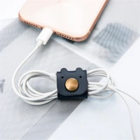 1pc portable cable winder cowhide leather earphone data cable storage winder mobile phone charging cable organizer wire ties