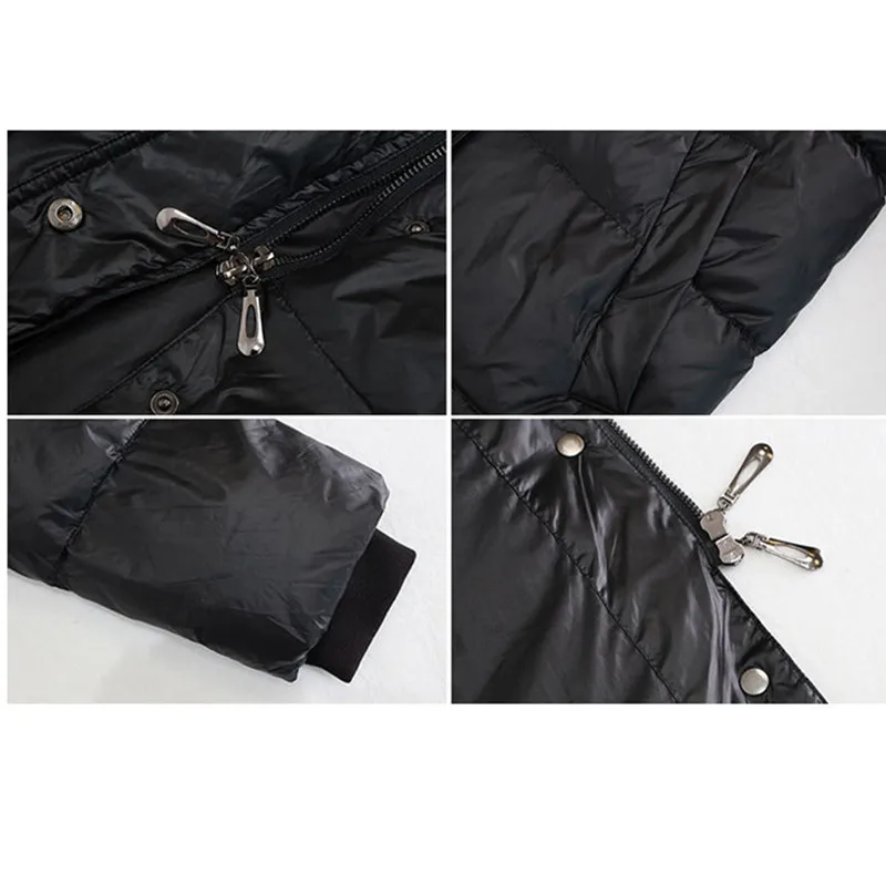 Женская утепленная куртка с капюшоном черная или белая длинная непродуваемая