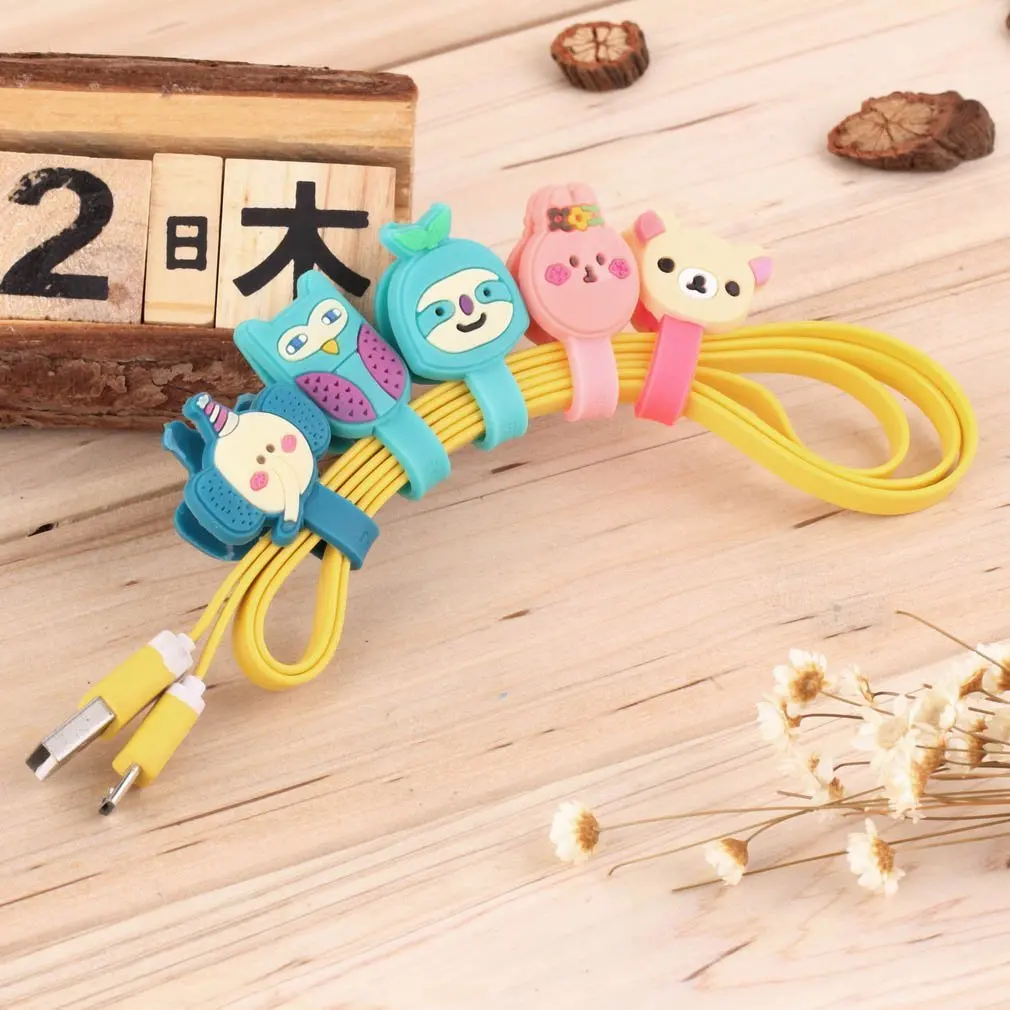 

Multi-styles Cartoon data cable protector network cable protector cable winder earphone cable protective case for iPhone