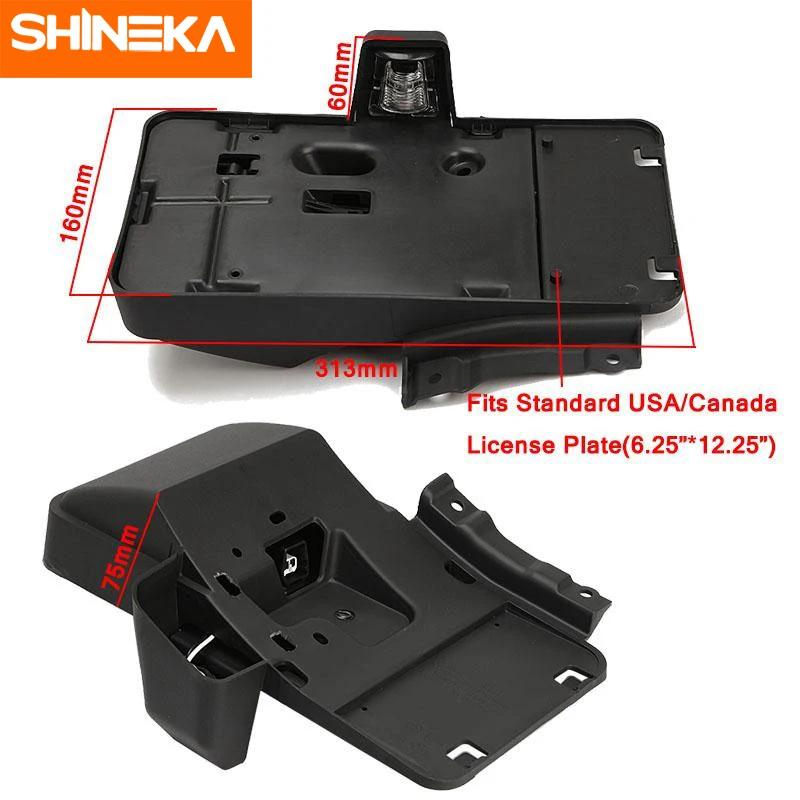 Держатель для автомобильного номерного знака SHINEKA Jeep Wrangler 2007-2017 12 В | Автомобили и