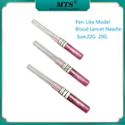 MTS 50 шт. хирургическая сталь I.V. Катетер Cannula одноразовые стерильные иглы для пирсинга безопасная ручка-как игла ланцета для отбора анализа крови 20G,22G