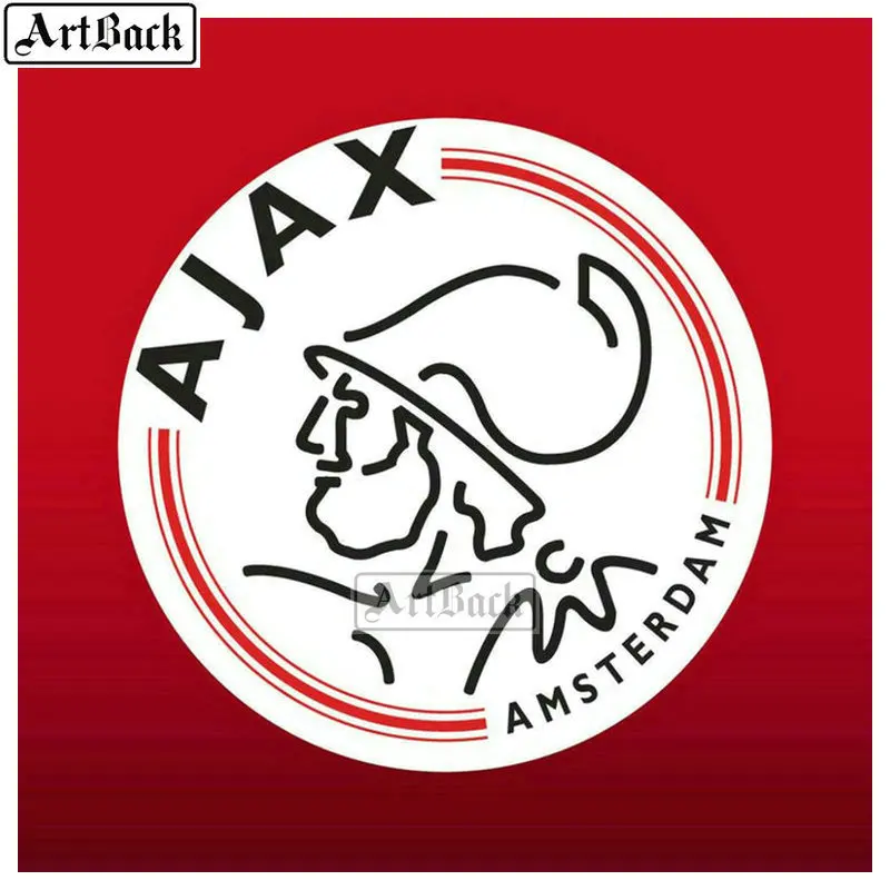 ARTBACK 5d алмазная картина ajax, Голландская футбольная команда, значок, полный квадратный 5d Алмазная мозаика ajax kids - Цвет: D