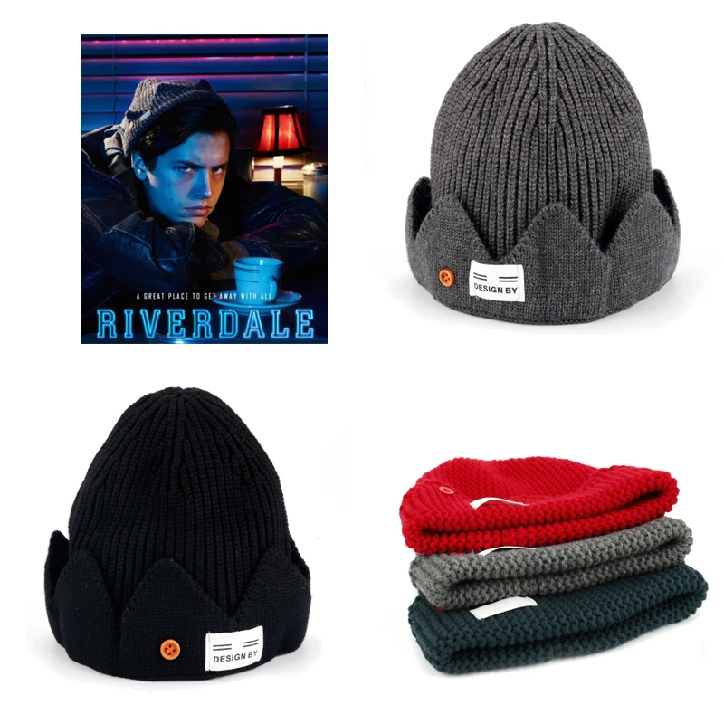 3 вида Зимняя Теплая Шапка бини для косплея Jughead Jones Riverdale эксклюзивная