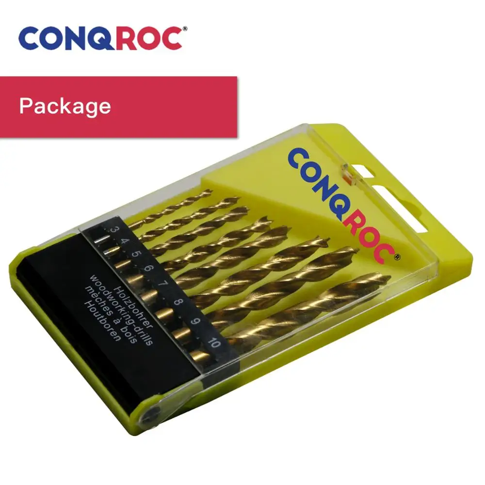 Набор сверл с титановым покрытием набор 3 мм 4 5 6 7 8 9 10 для работы по дереву|Сверла| |