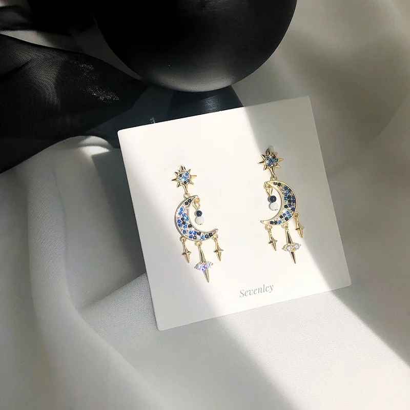 

2020 New Fashion Women's Earrings Delicate Sweet Moon Shape Pearl Drop Earrings For Women Party Girl Jewelry Gifts Wholesale