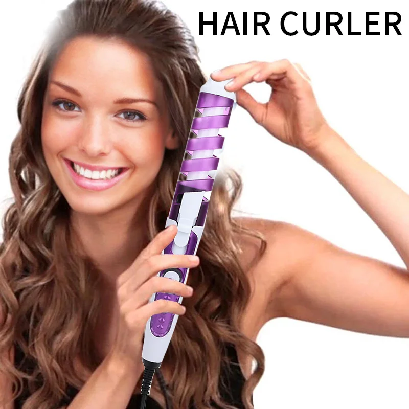 Portable Hair Curler Roller Spiral Curling Iron Salon Electric Hair Curler Beauty Curling Wand Professional Hair Styler Beauty S