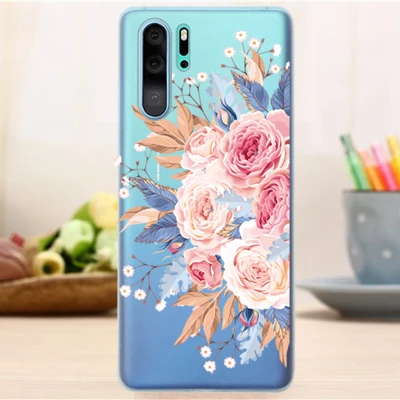Прозрачный мягкий чехол из ТПУ с рисунком для Huawei P30 Pro силиконовый телефона P 30 lite