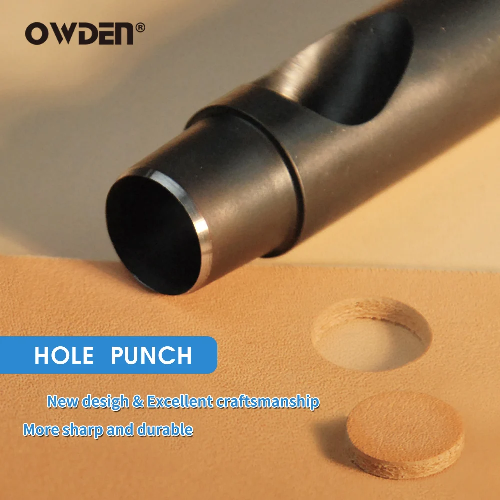 

OWDEN Leather Hole Punch 1mm-12mm Sharp belt hole punch set leather craft belt hole punch leather hollow punch tools