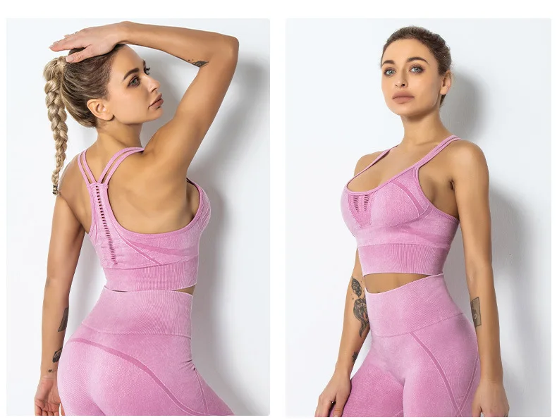 

2021 custom high impact dry fit fitness crop top sport bras gym black stretchy cross back breathable adjustable yoga sports bra