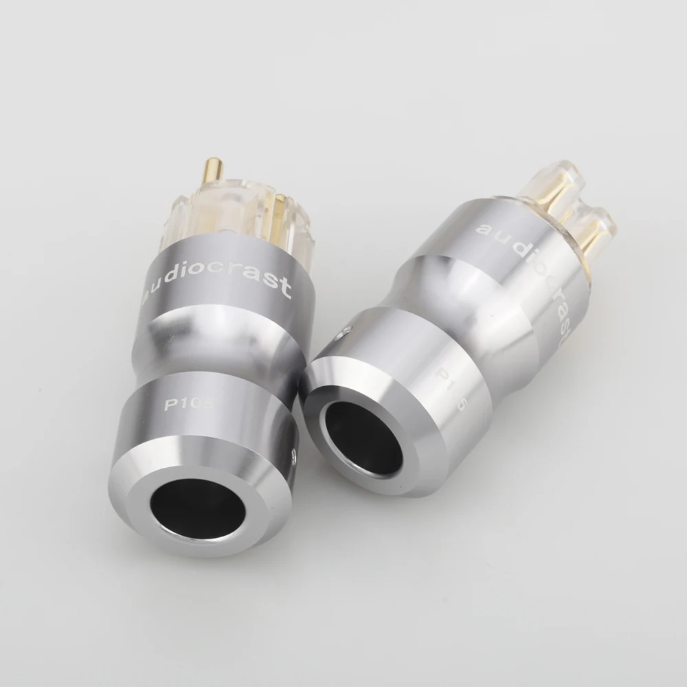 Audiocrast pair P105TG 24k позолоченный schuko разъем питания Schuko европейская вилка