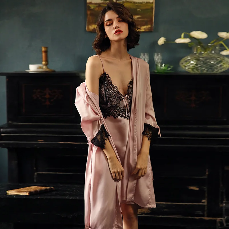 Халат кружевной халат сексуальный Свадебный пеньюар мягкий для подружки невесты