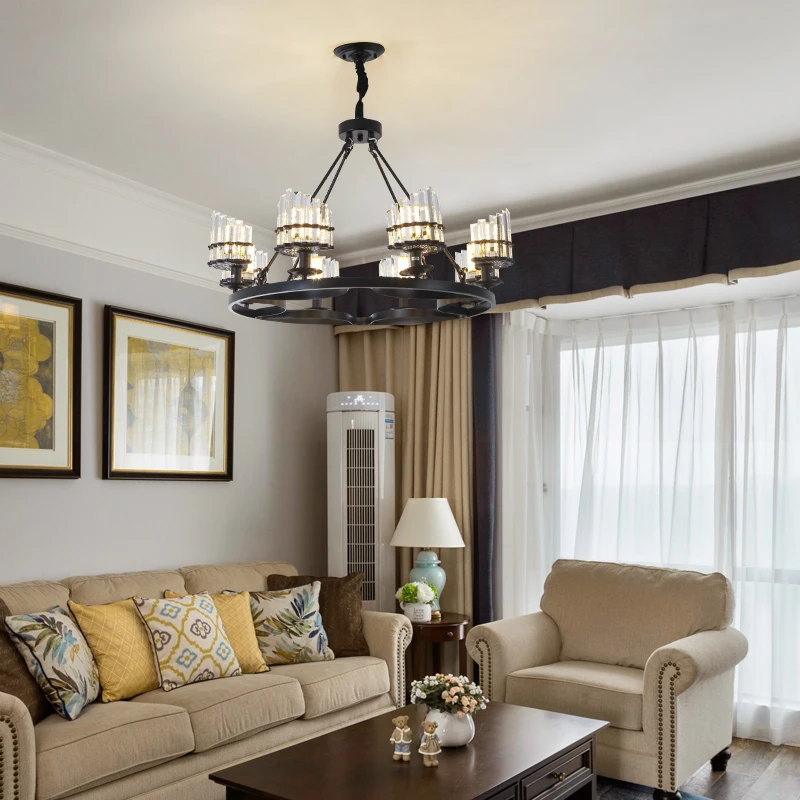 Подвесные светодиодные светильники с кристаллами в скандинавском стиле золотой