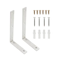 2 pcs shelf bracket heavy duty steel l bracket corner brace right joint angle brackets floating shelf hardware 175x105x25x5mm