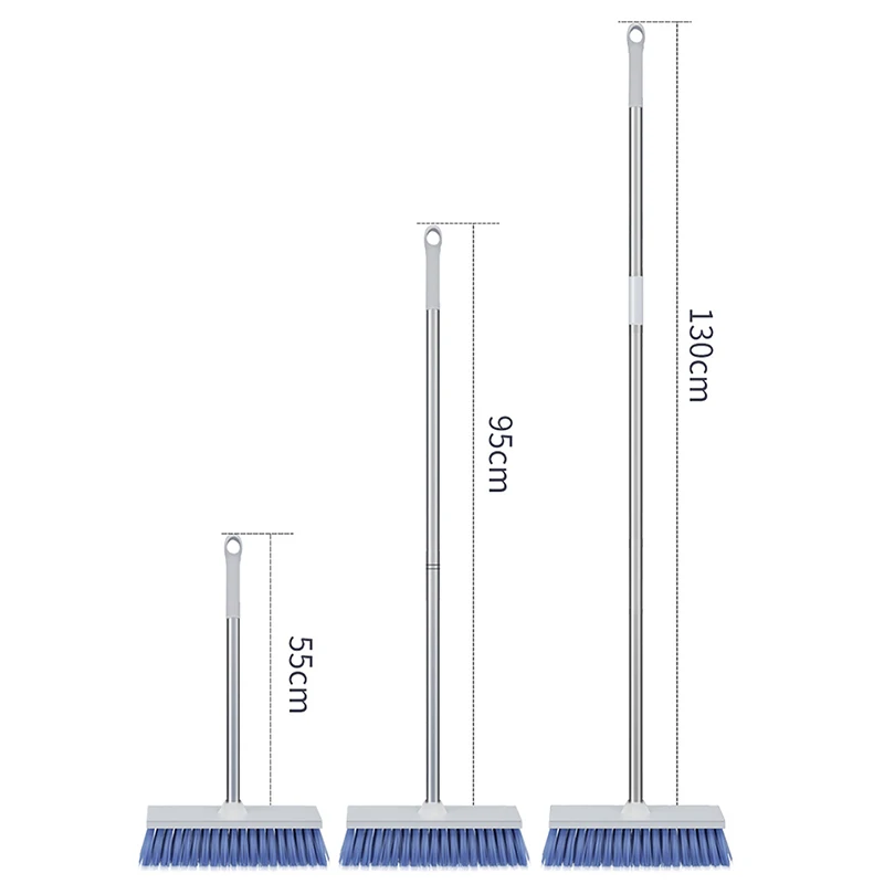 

YOREDE Adjustable Long Handle Cleaning Brush 2In1 Multifunction Bristle Brush With Scraper Home Cleaning Tool For Washing Floors