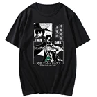 Забавная мужская летняя футболка Bungou в стиле Харадзюку с изображением бродячих собак, чууя накахара, Аниме Манга, унисекс, уличная одежда, футболка, большая мужская одежда