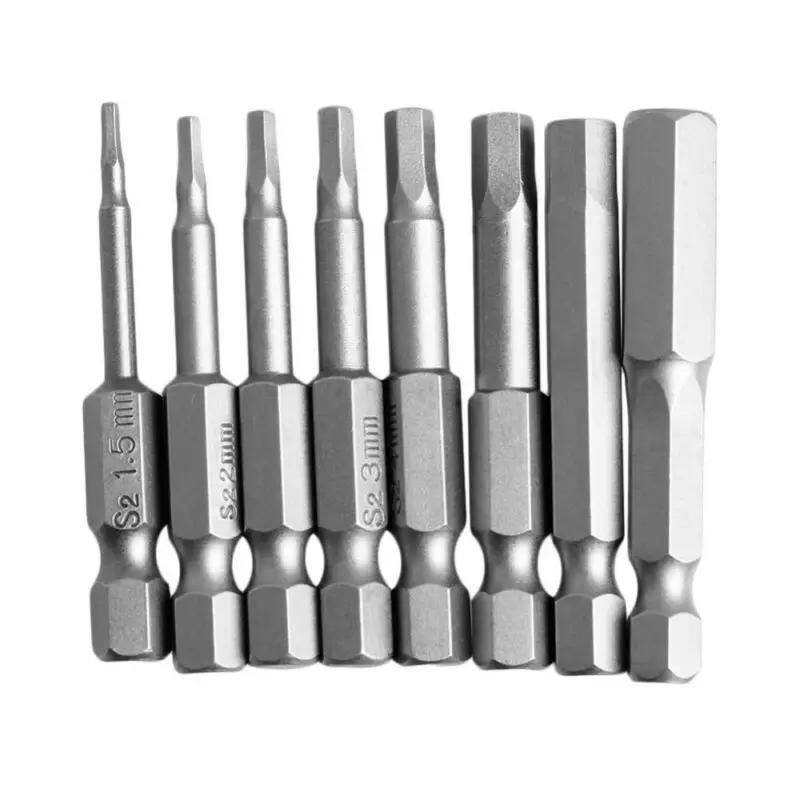 

8PC Hexagon Screwdrivers 1/4" Hex Shank Screwdriver Bit Set Precision Impact Driver Magnetic Anti Slip Electric Hex Shank