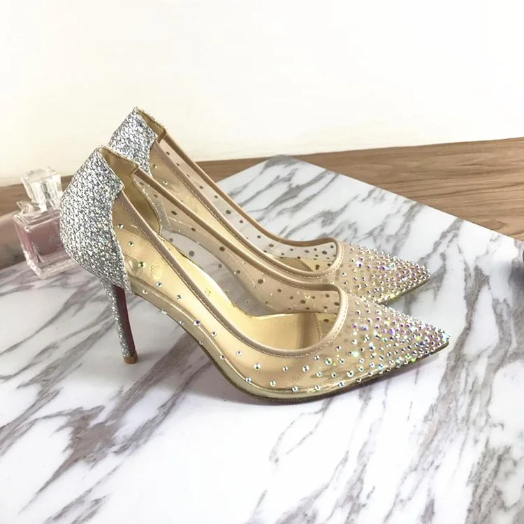 Оригинальные Соблазнительные туфли лодочки на высоком тонком каблуке женские с