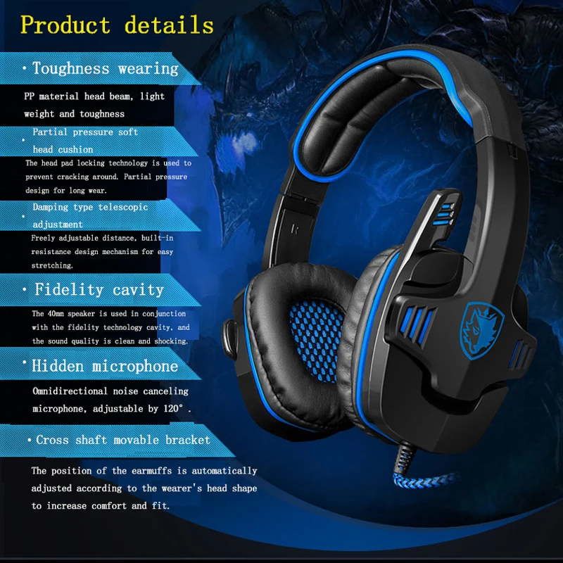 Горячее предложение! Распродажа! Sades SA 901 игровая гарнитура 7 1 surround USB Игровые