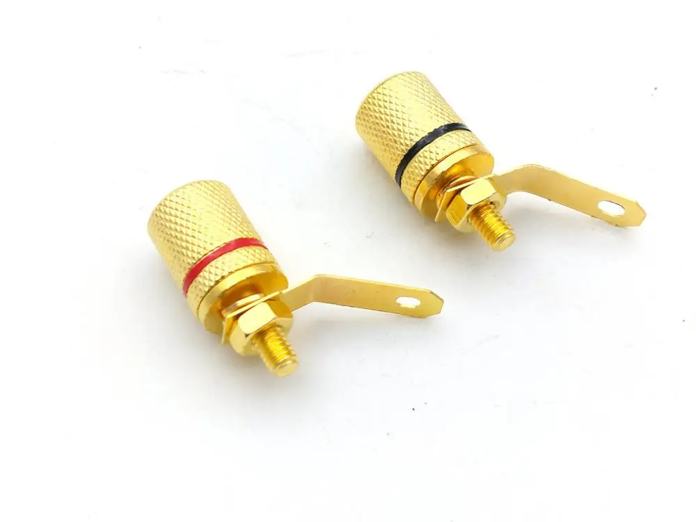 Позолоченная клемма усилителя динамика 100 шт.|post|post termination |
