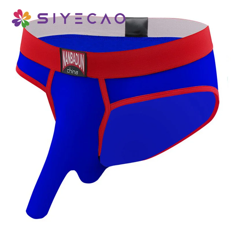

Sexy Men's Bikini Bulge Pouch Briefs Elastic Cotton Panties Underwear Man Mid Waist Breathable Male Elephant Nose Gay Underpants