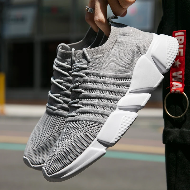 2020 мужские кроссовки удобные сетчатые слипоны повседневная обувь без застежки